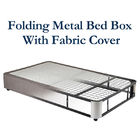 Black Q235 Iron Collapsible Metal Bed Frame , King Size Metal Platform Bed Frame