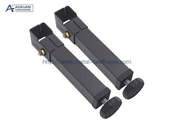 Black Adjustable Bed Frame Support Legs, Adjustable Height Bed Frame Center Support Leg
