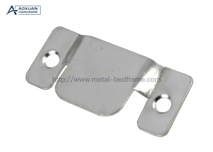 2 Holes Bed Frame Connectors , Silver Sofa Joint Connector