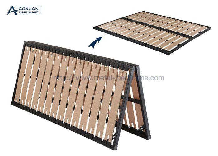Foil Paper Slatted Foldable Platform Bed Frame , Heavy Duty King Size Platform Bed Frame