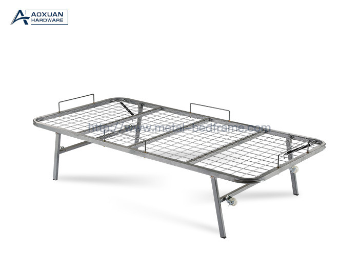 Single Gray Iron Net 90x190cm, Collapsible Twin Bed Frame